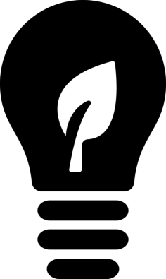Ecological Lightbulb Symbol Outline Svg File, Free Vectors File